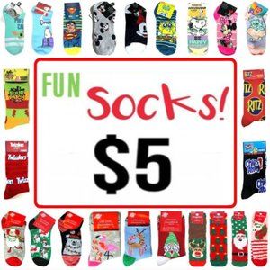 ♥︎ LOTS OF FUN SOCKS ♥︎ 3 for $15 ♥︎